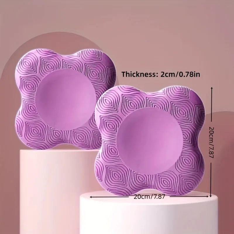 2pcs Thick Non-Slip Yoga Knee Pads for Hard Floor, Pilates & Workout, Joint Support for Squats/Planks/Prayers Exercise Mat