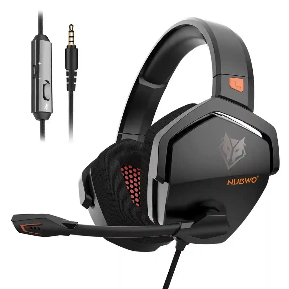 Tidesmit Gaming Headset with Mic for PS5 Xbox PC - Low Latency Audio BlackOrange Tidesmit