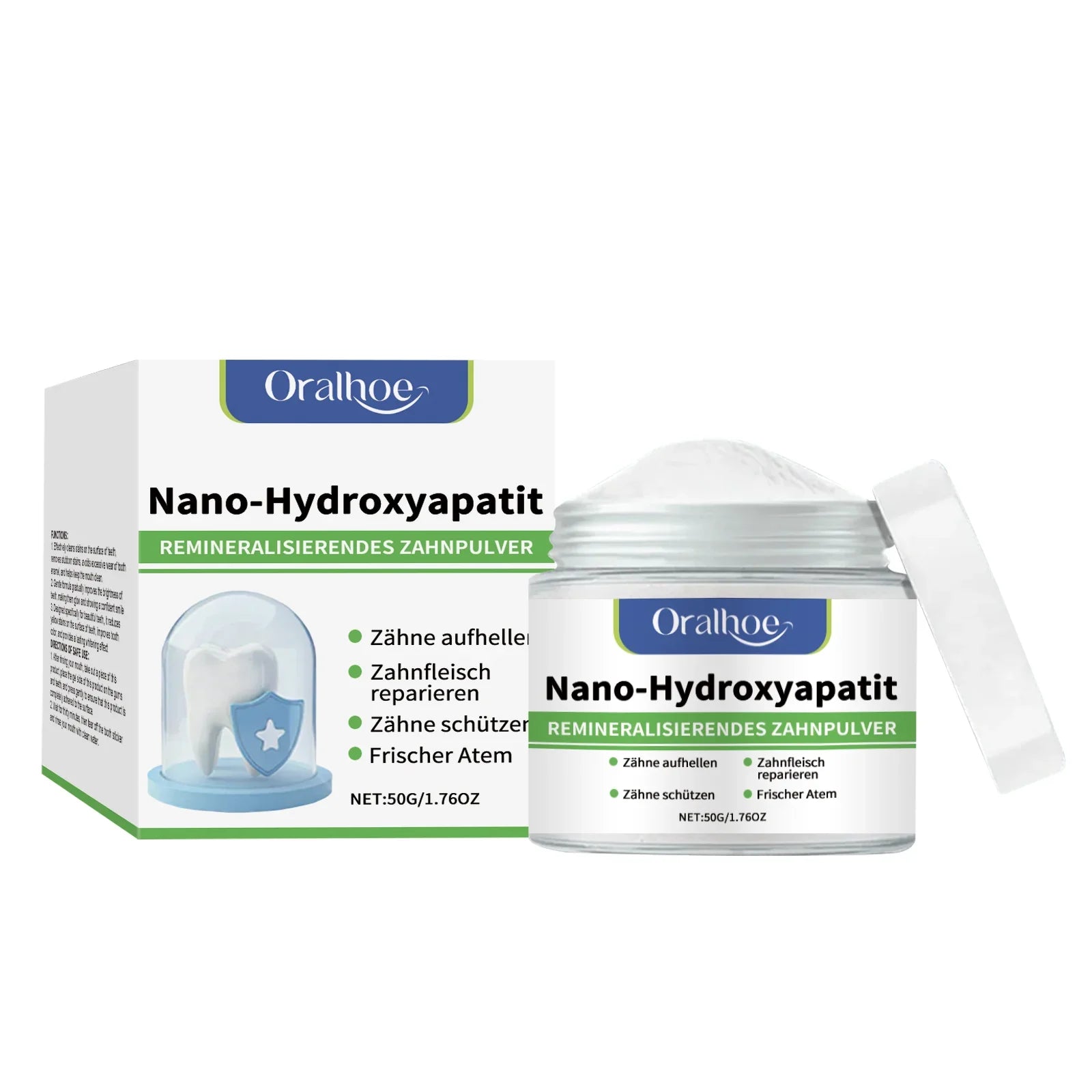 Tidesmit Winter Whitening Tooth Powder with 10% Hydroxyapatite for enamel repair and fresh cool mint breath