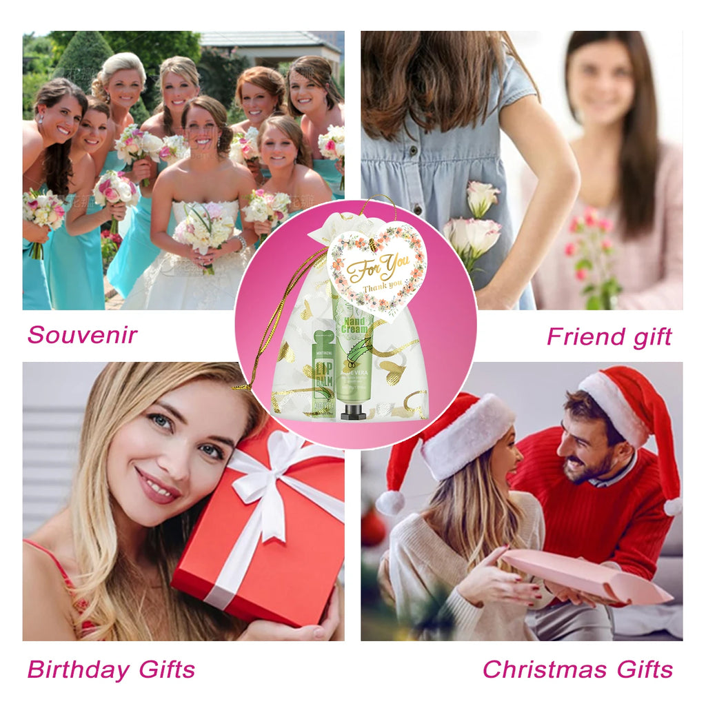 Lip Care & Hand Cream Wedding Gift Set - 30 Pack Moisturizing Treatment Lip Care Tidesmit