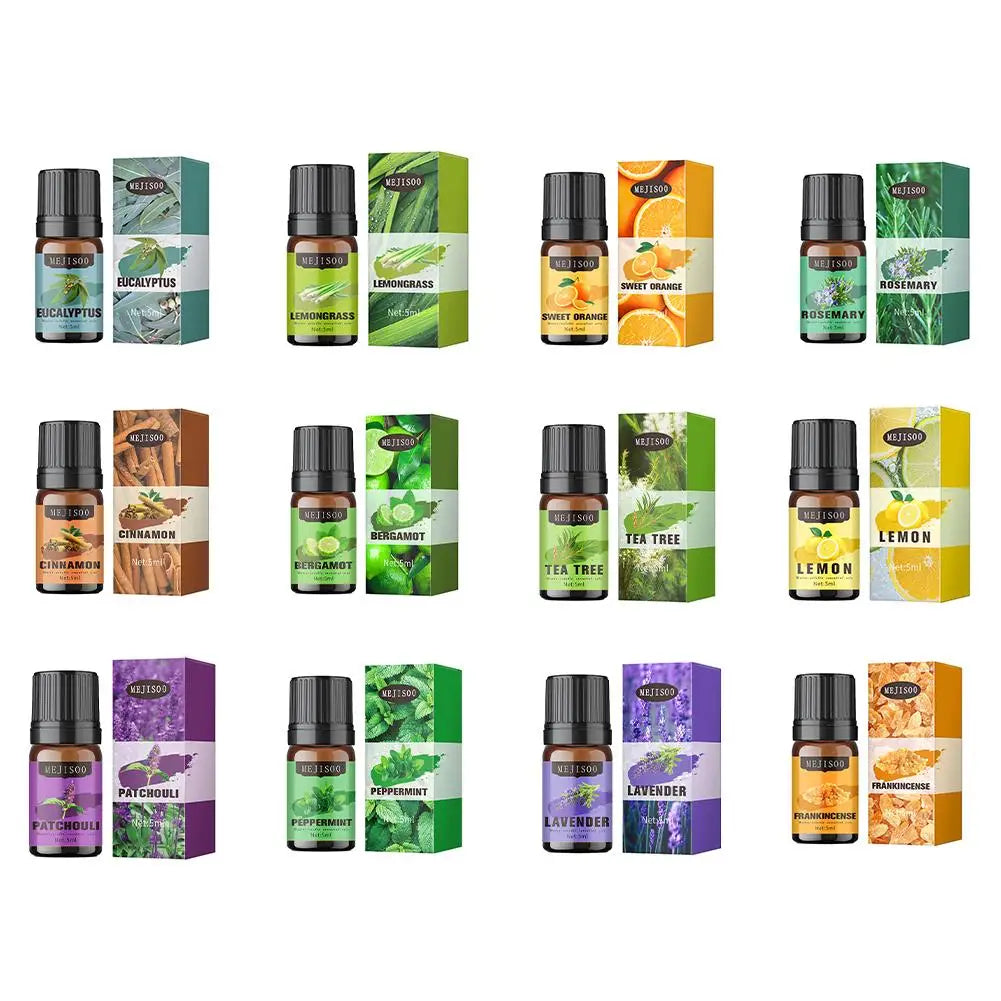 5ml Natural Essential Oils Rosemary Tea Tree Lemon Lavender Lemongrass Eucalyptus Peppermint Sweet Orange Fragrance Oil