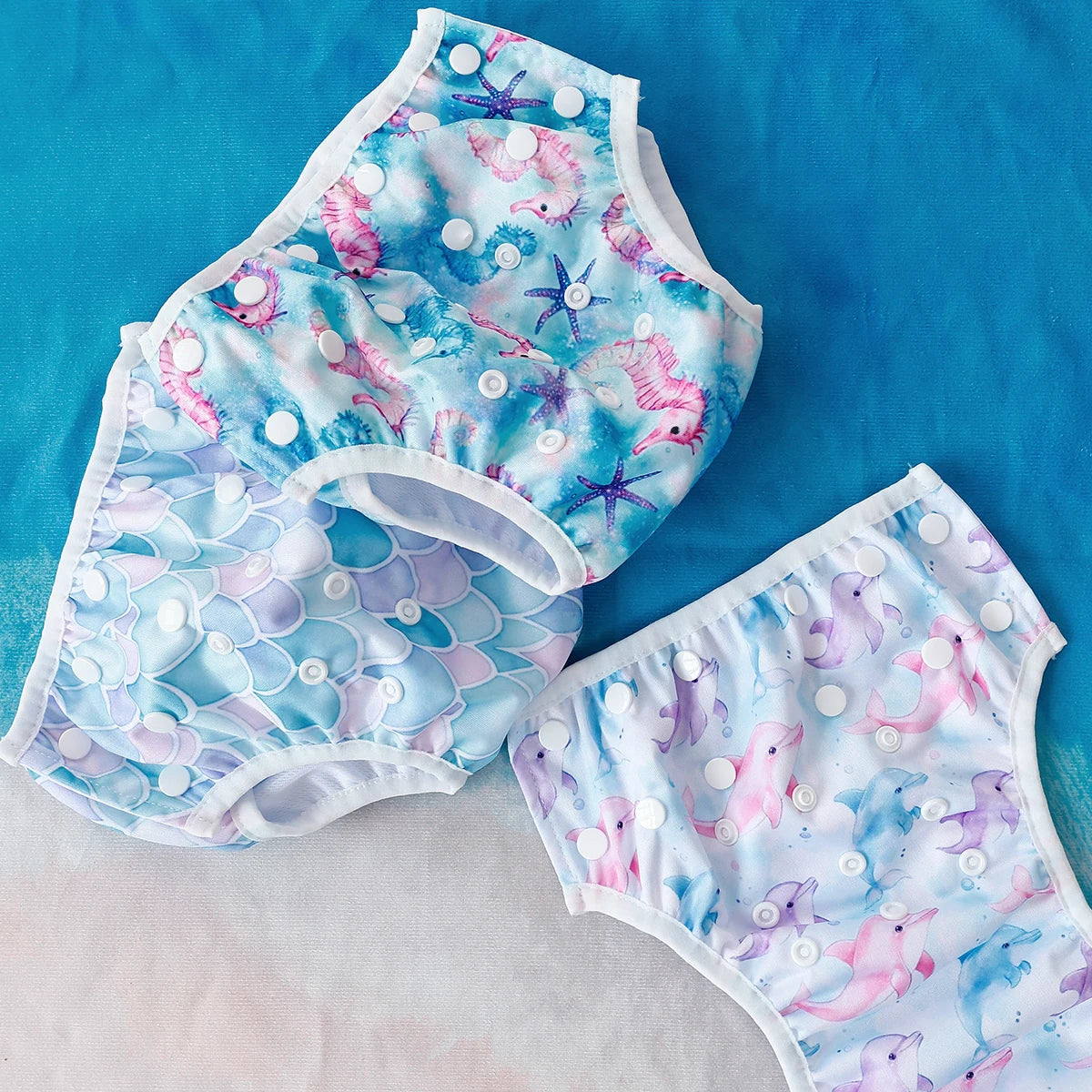 3Pcs/Set Baby Swim Diapers Reuseable Washable & Adjustable for Swimming Lesson & Baby Shower Gifts Cloth Diapers Pool Pant