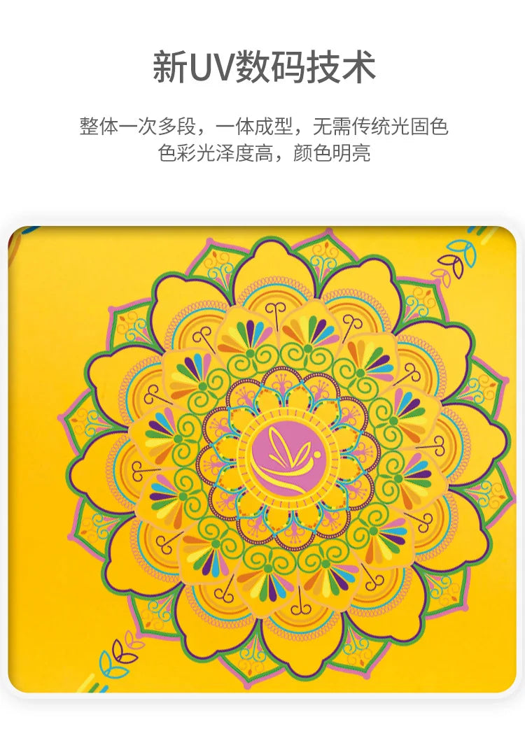 Rainbow Yoga Mat PU Natural Rubber Non-slip Sports Fitness Mat