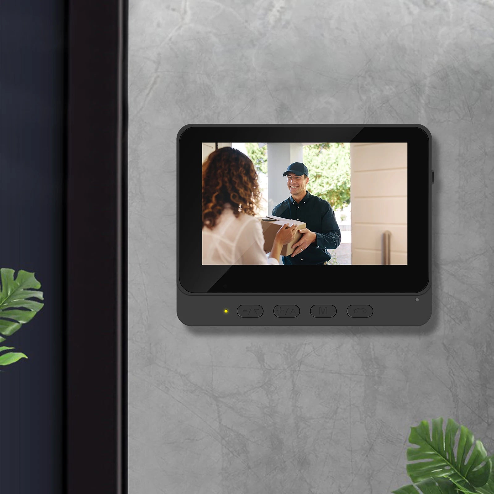 Podofo Wireless Video Doorbell with Screen 4.3'' IPS HD Smart Intercom 2.4G No WIFI Visible Doorbell Two-Way Talk Night Vision