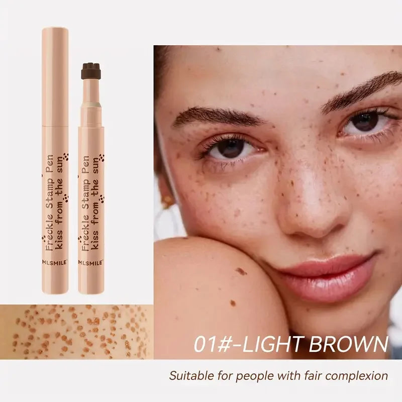 Tidesmit waterproof freckle pen shade swatch for natural looking fake freckles on all skin tones