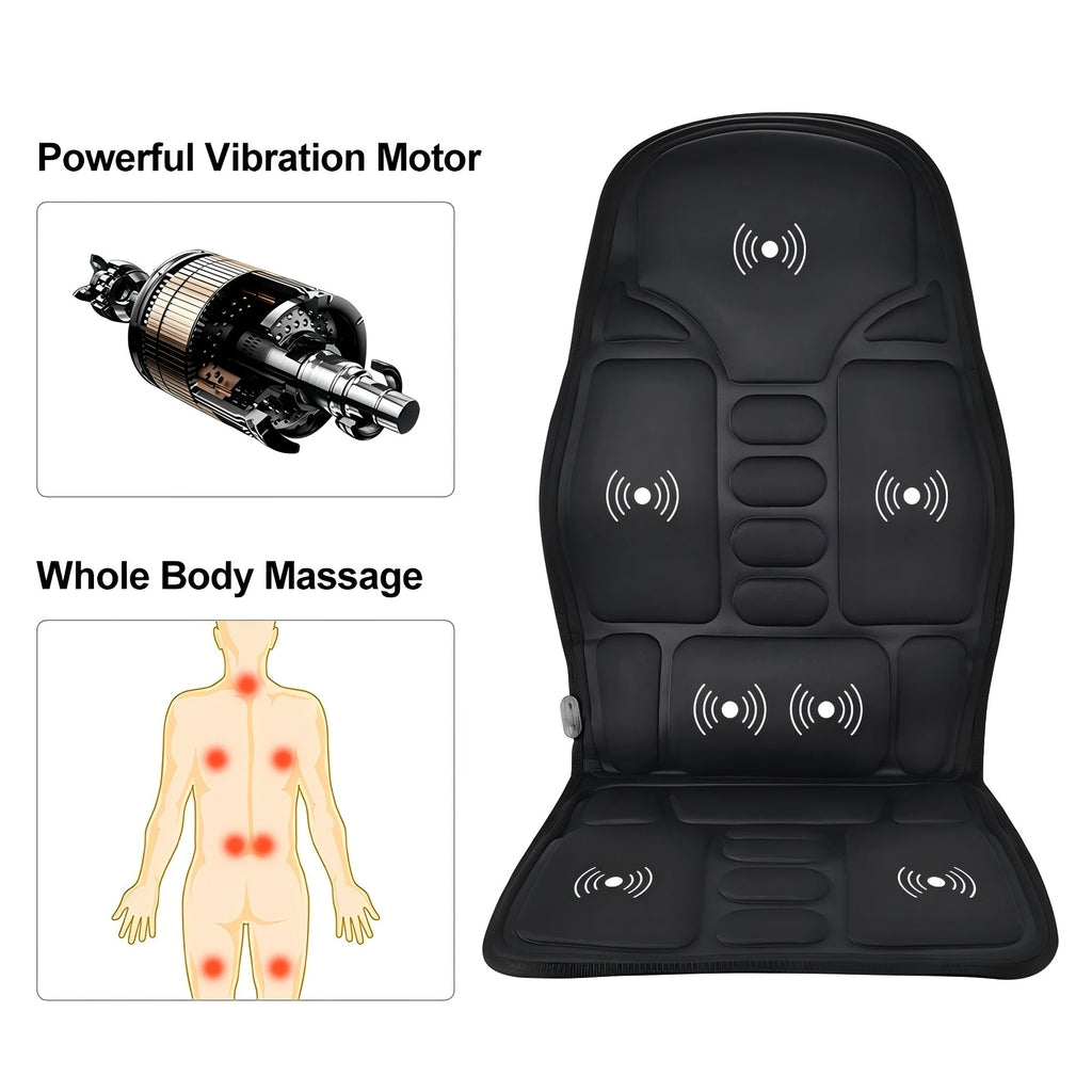 Massage Seat Cushion with Heat for Deep Tissue Muscle Relief - Tidesmit Massage Cushion Tidesmit