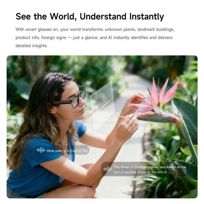 AI Smart Glasses with 100MP Camera & Spatial Audio - Tidesmit Tech Tidesmit