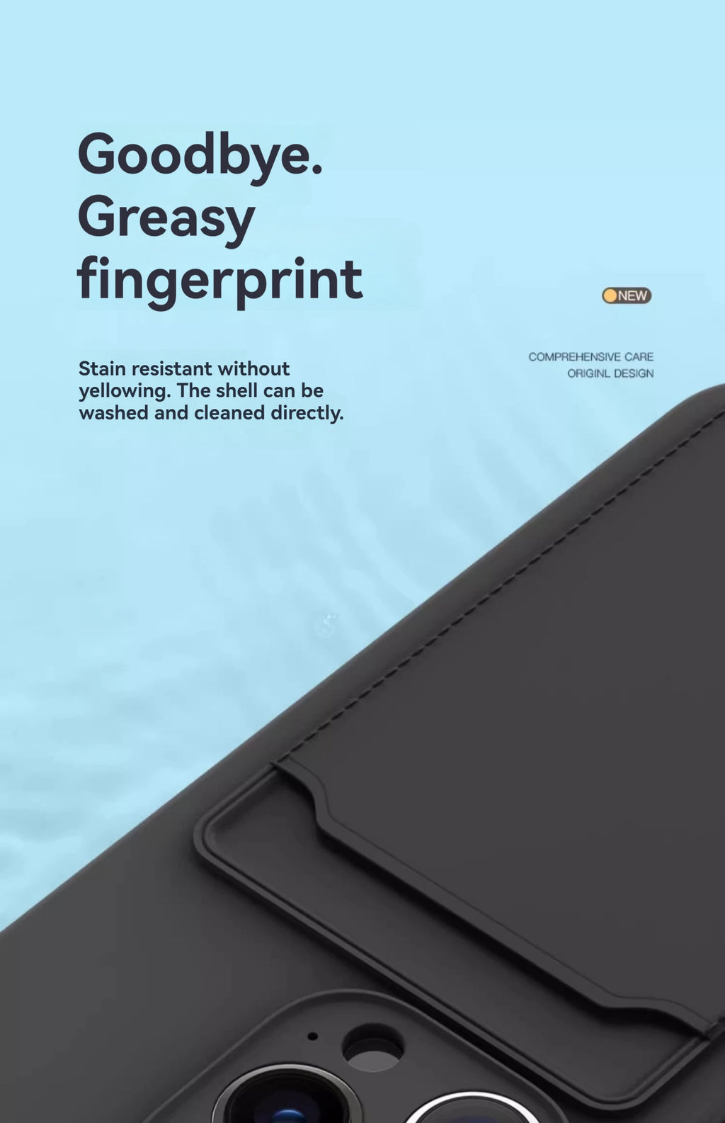 iPhone 16 Case with Card Slot - Slim TPU Shock-Absorbing Protective Cover Tidesmit