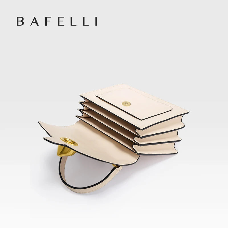 BAFELLI 2025 WOMEN'S BUSINESS STYLISH SHOPPER BAG LADY DESIGN HANDBAGS ORIGINAL BRAND PURSE SHOULDER CROSSBODY  NEW CAT LEATHER