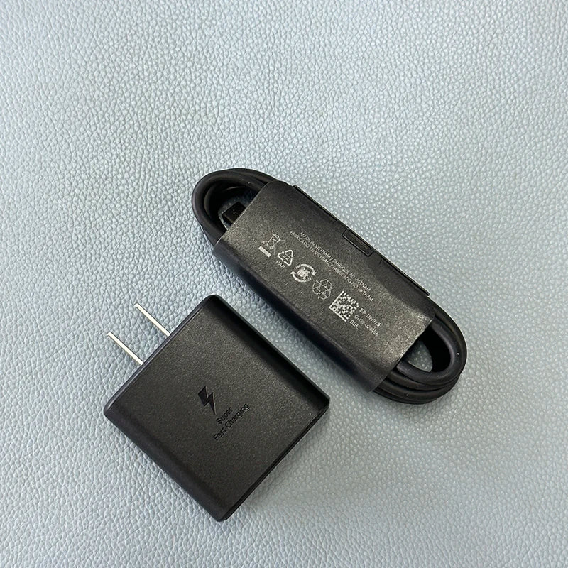 Samsung 45W USB-C Fast Charger PD Adapter for Galaxy S25 S24 US Black with 2M Tidesmit