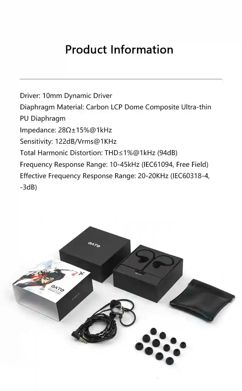 TRUTHEAR GATE In-Ear Gaming Earphones with Detachable 2-Pin Cable Tidesmit