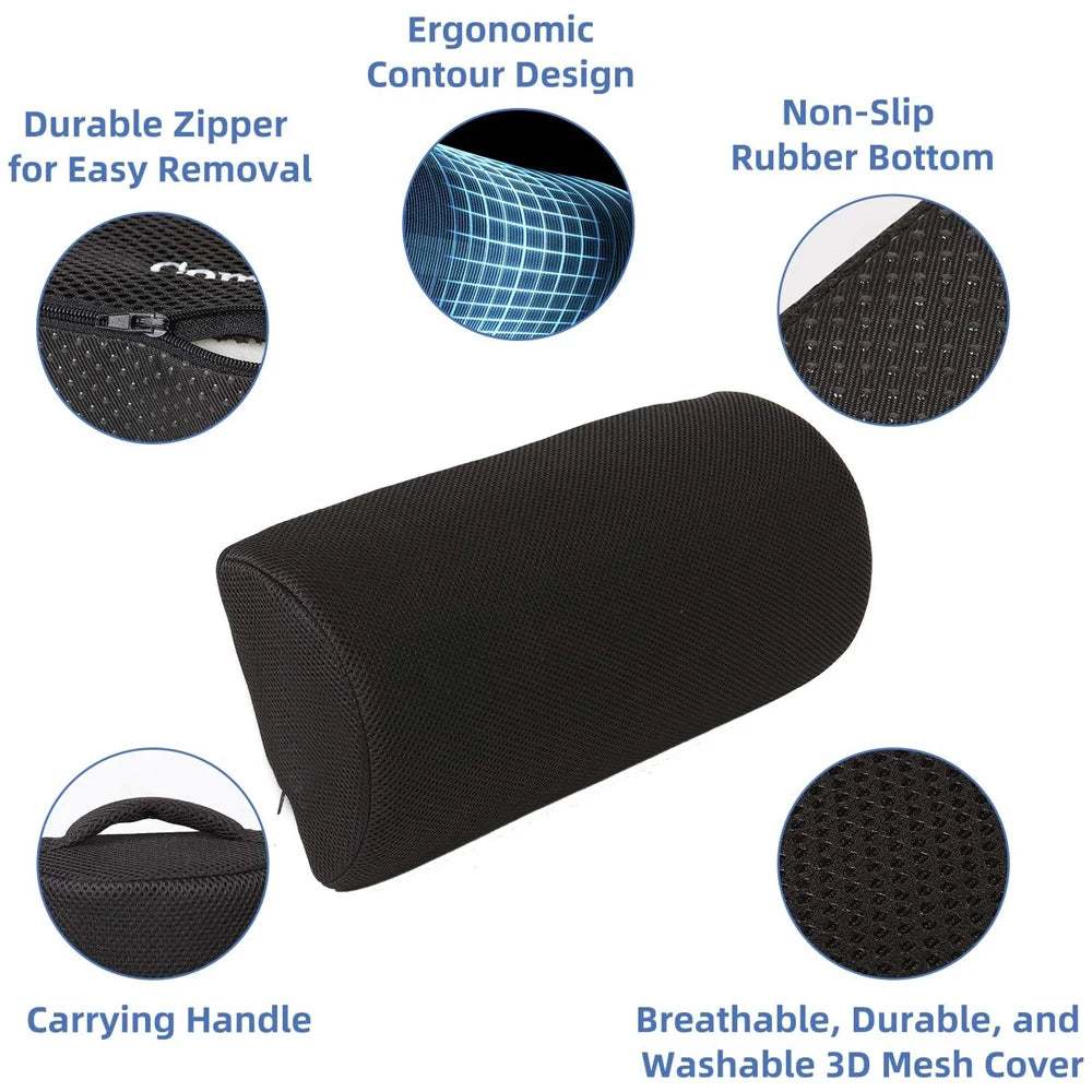 Memory Foam Under Desk Foot Rest - Ergonomic Support with Washable Cover Body Shaping Massage Equipment Tidesmit