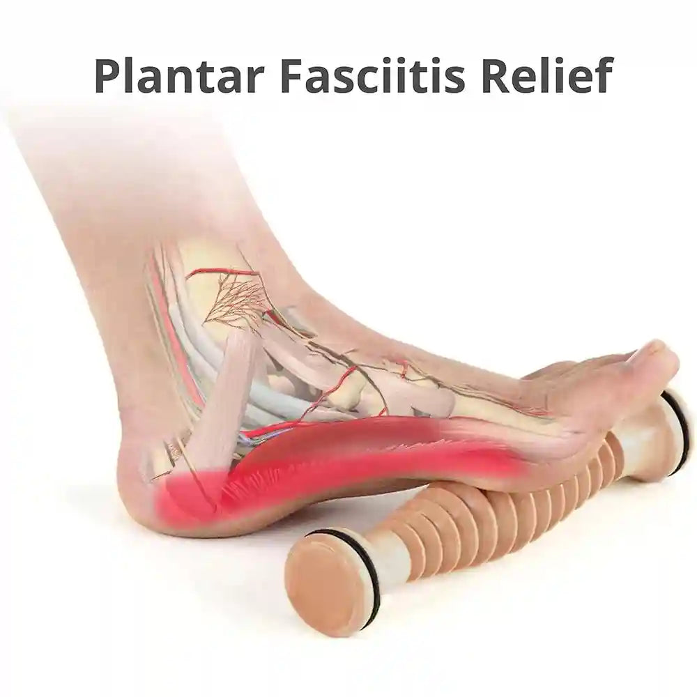 Wooden Foot Roller for Plantar Fasciitis Relief | Dual Manual Massage Tool Massage Roller Tidesmit