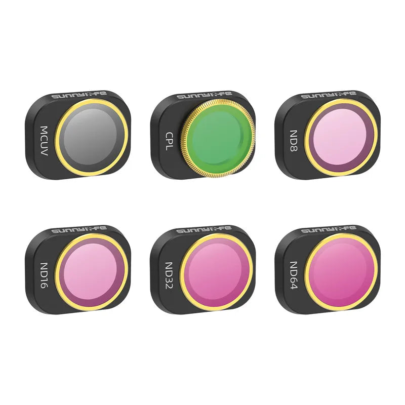 DJI Mini 4 Pro Lens Filters Set | Optical Glass Drone Camera Kit 6 IN 1 Tidesmit