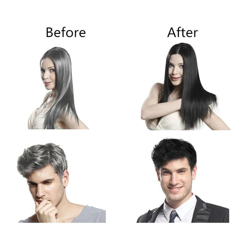 10 Pcs Dexe Fast Black Hair Shampoo 5 Mins Fast Become Black Hair Dye Herb Natural Hair Care Restore Colorant Shampoo Hair Care
