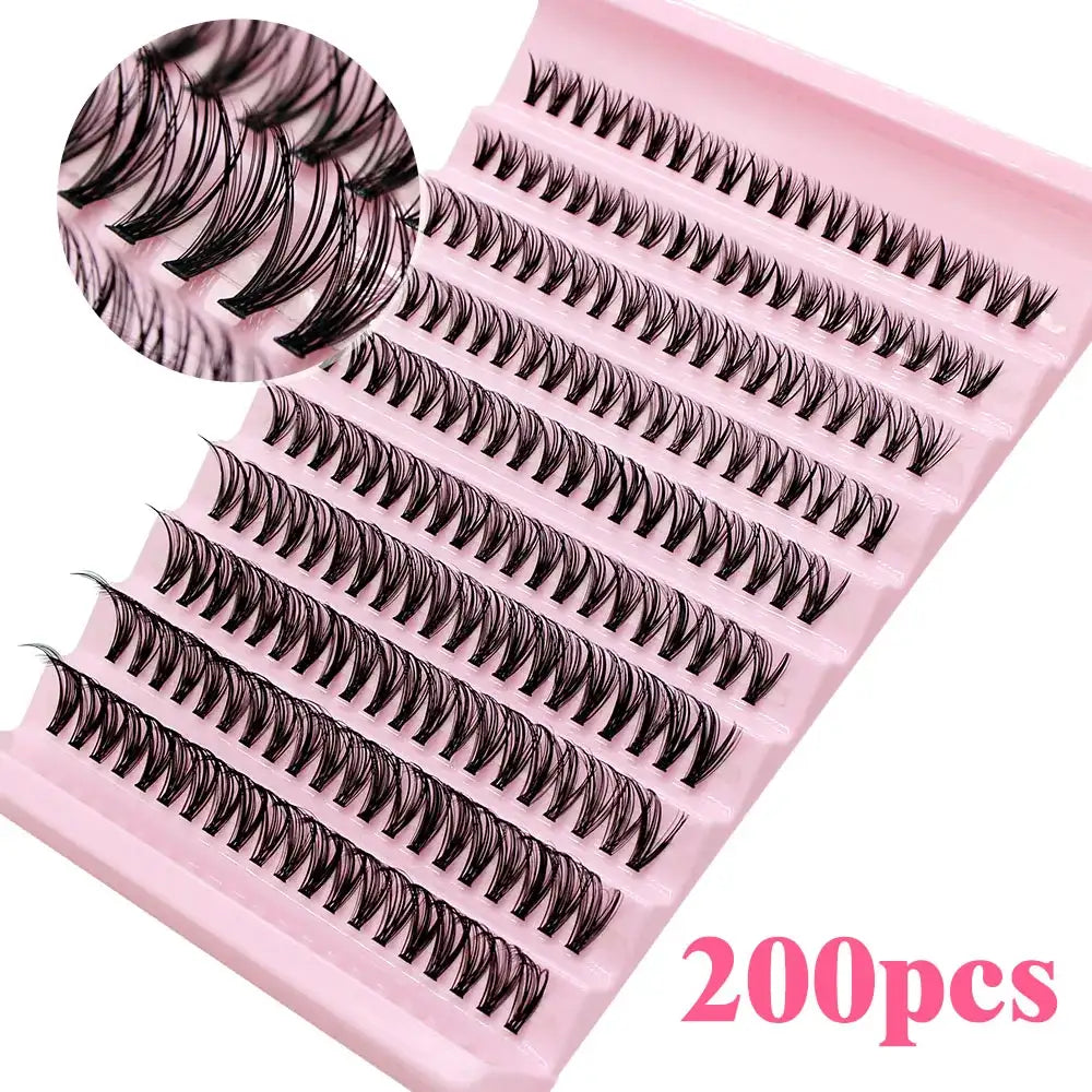 Big Capacity Super Bunch DIY Cluster Lashes 8-16mm Mix Charm Style Eyelashes Extension False Eyelash Makeup Tool Russian