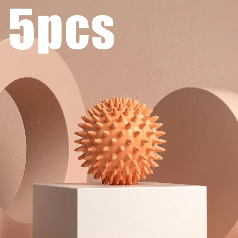 Massage Ball for Muscle Relaxation | Portable Deep Tissue Relief Back Massage Instrument Orange 5pcs Tidesmit