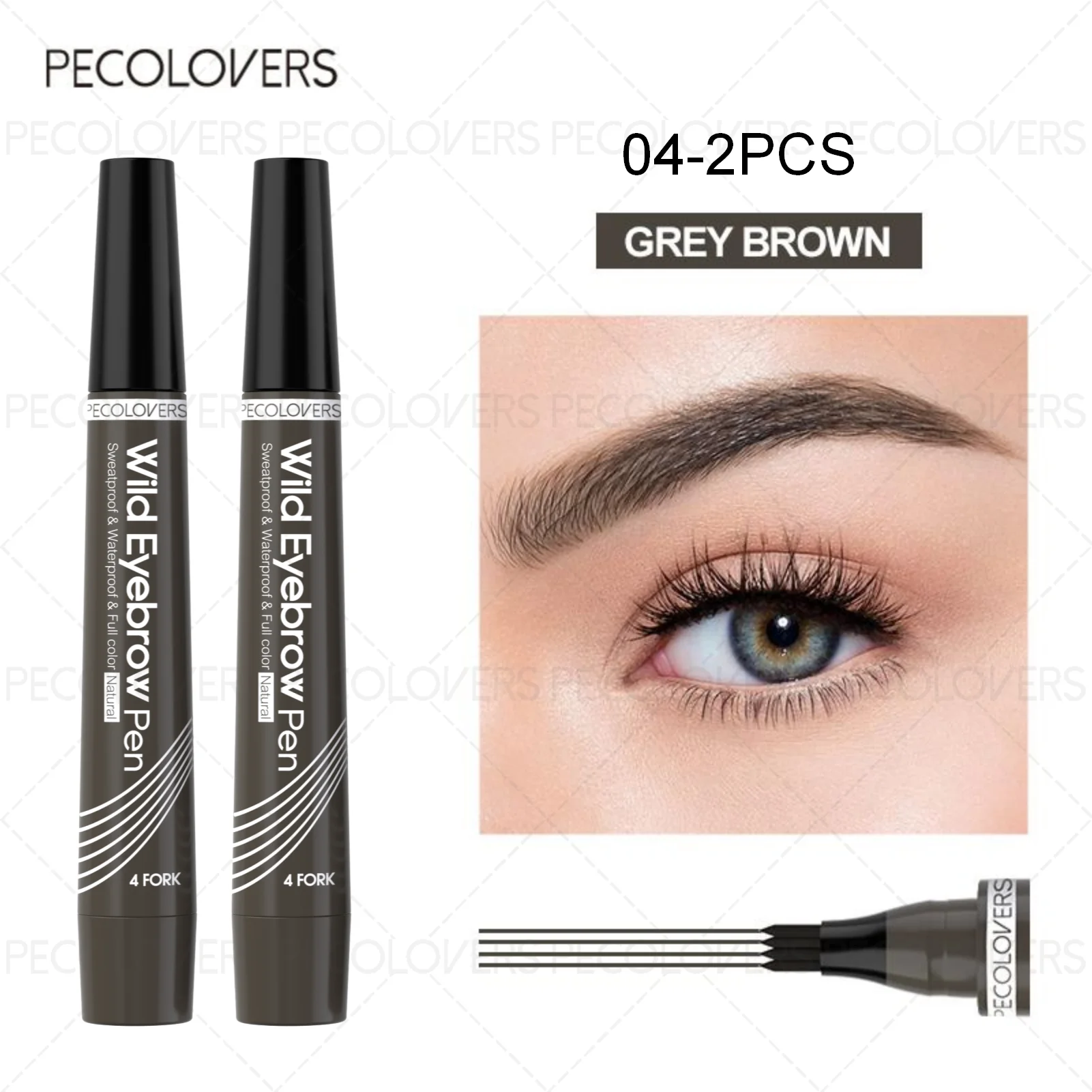 Eyebrow Tattoo Pen Waterproof 4-Tip Microblading Makeup Tool Permanent Makeup Machines 04-2PCS Tidesmit