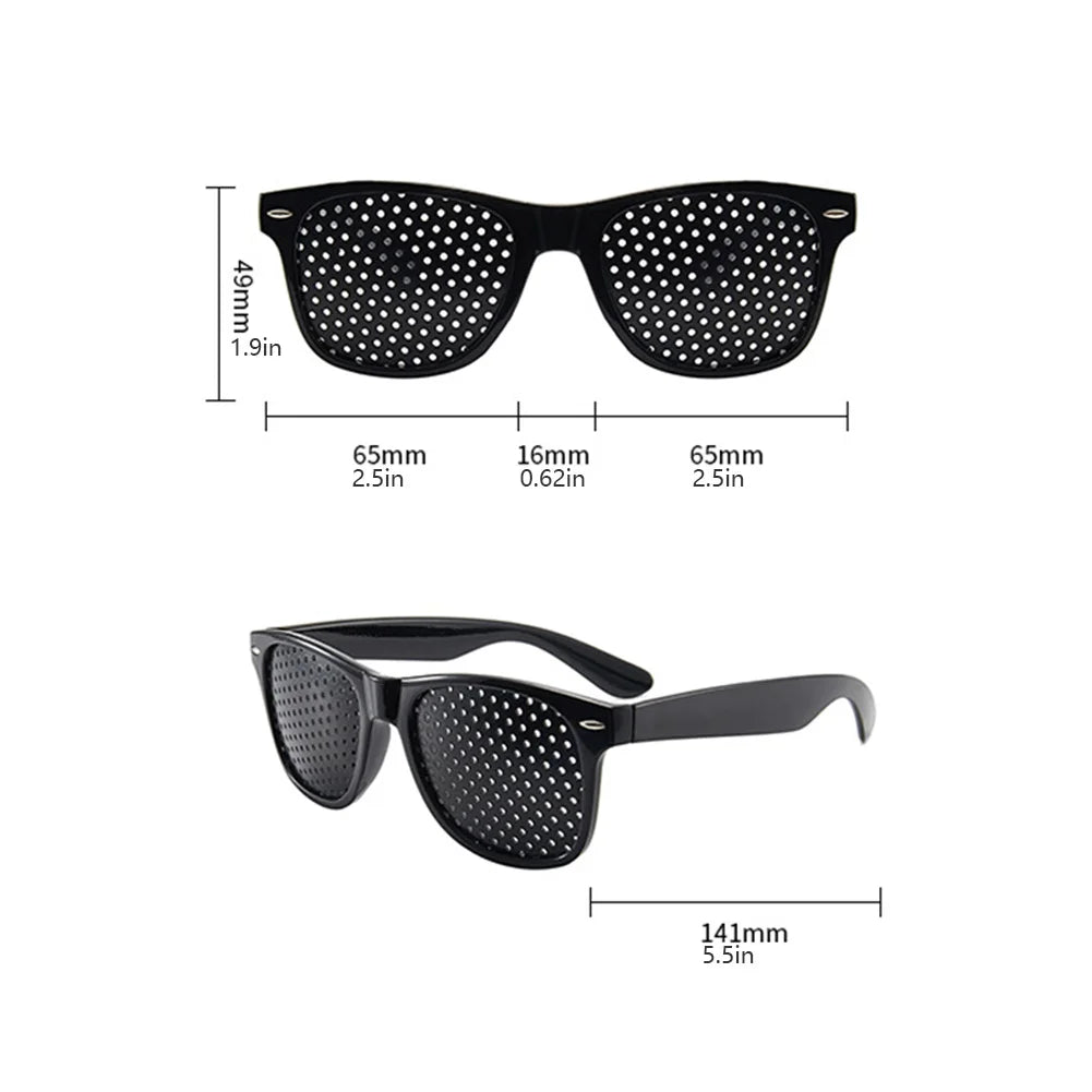 Pinhole Glasses for Eye Strain Relief - Vision Training Aid (6 Colors) Tidesmit