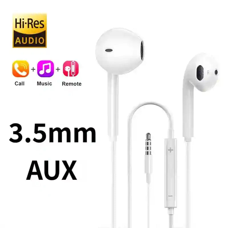 Wired USB C Headphones with HD Mic - Noise Cancelling Earbuds 3.5mm Tidesmit
