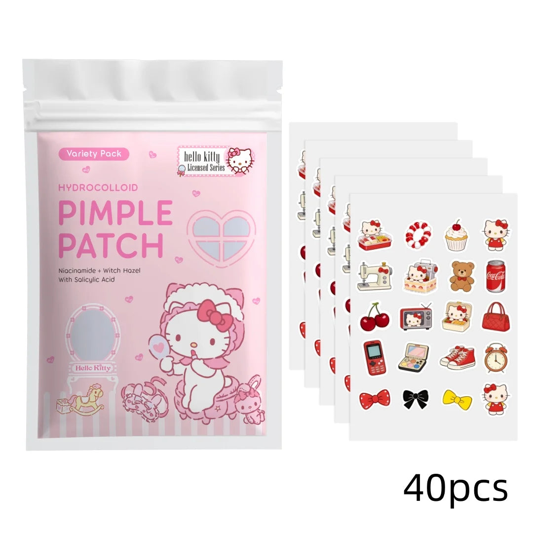 40/100PCS hello kitty Acne patches, facial acne patches, hydrogel acne removal patches, concealer