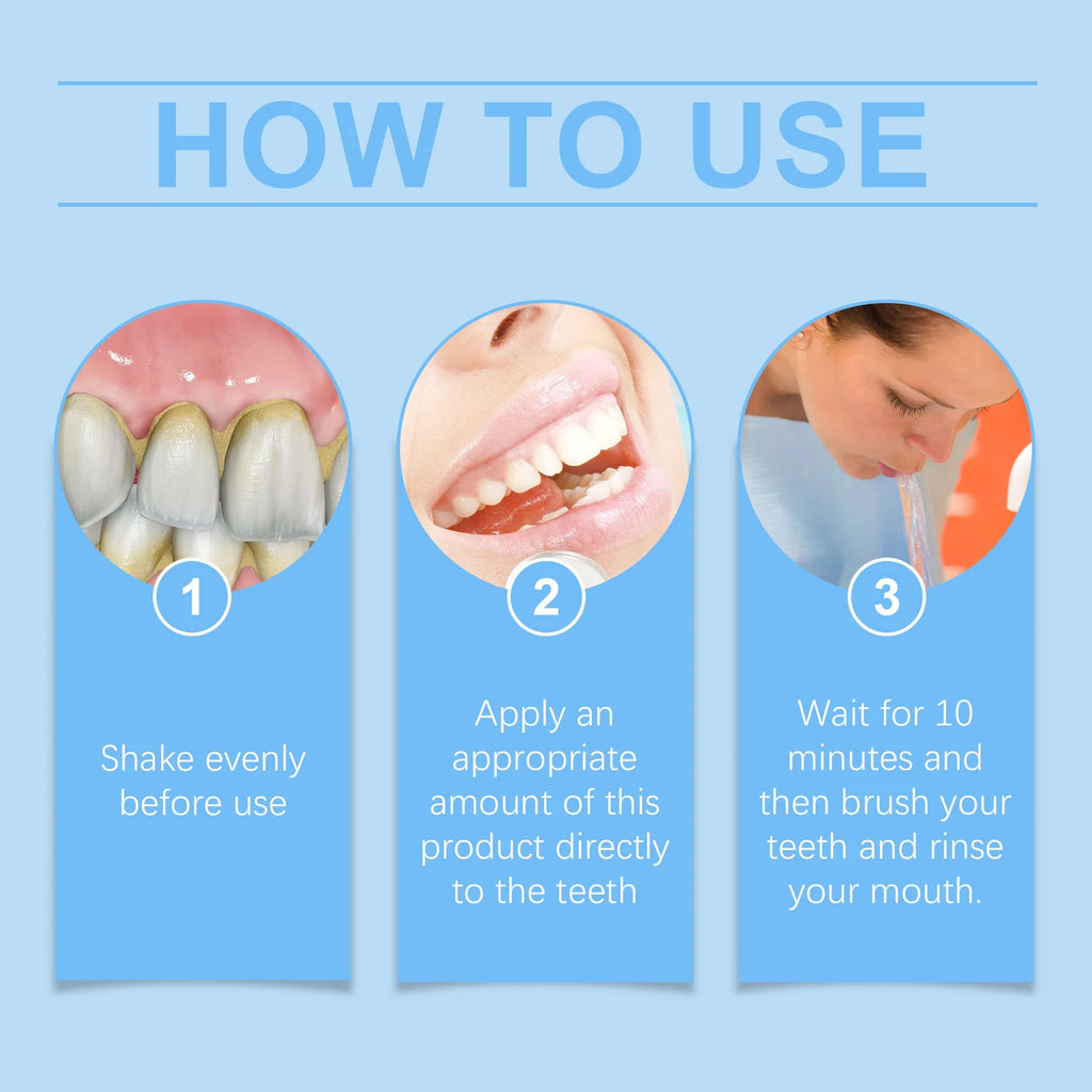Tidesmit 60ml teeth whitening serum for deep cleaning, plaque removal, and long-lasting fresh breath