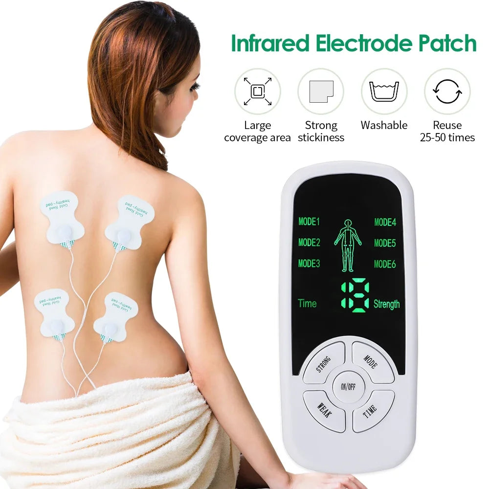 Back Massage Instrument: 6-Mode TENS Electric Massager & Heat Therapy Back Massage Instrument Tidesmit