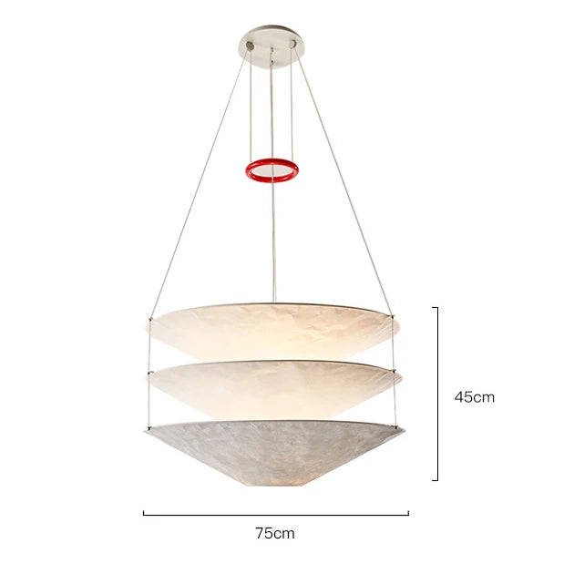 Wabi-Sabi Paper Pendant Light - Large Japanese Minimalist Hanging Lamp D75cm H45cm Tidesmit
