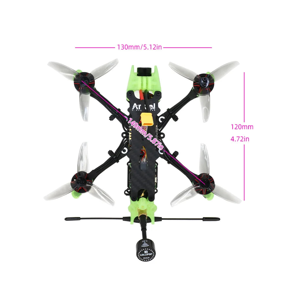 3 Inch FPV Drone F405 40A ESC 1200TVL BNF Tidesmit Quadcopter Tidesmit
