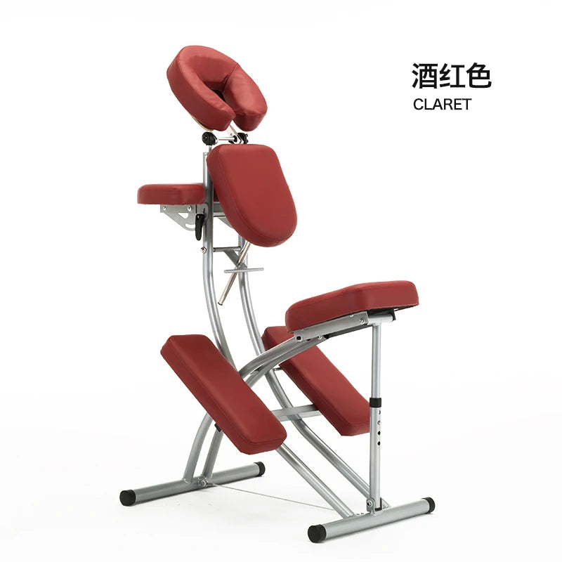 Portable Massage Chair - Foldable Deep Tissue Spa Bed for Wellness Massage Chairs red Tidesmit