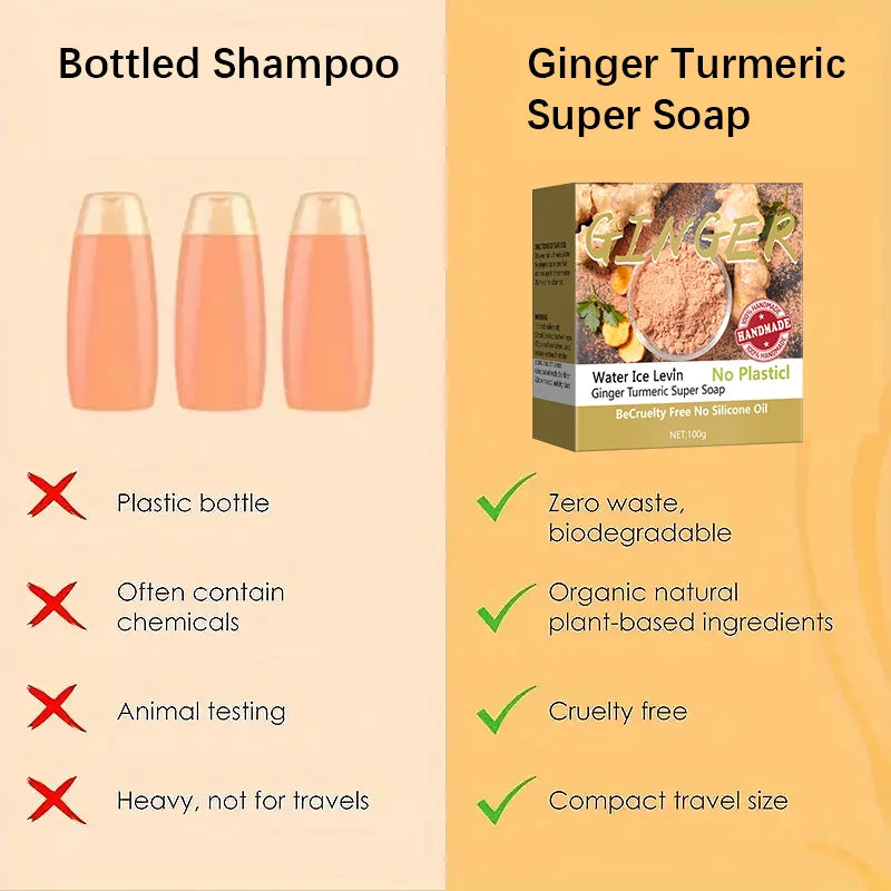 Turmeric Super Soap Shampoo Cold Process Soap Shampoo Shampoo Bar Pure Plant Shampoo Shampoo Hair Treatment