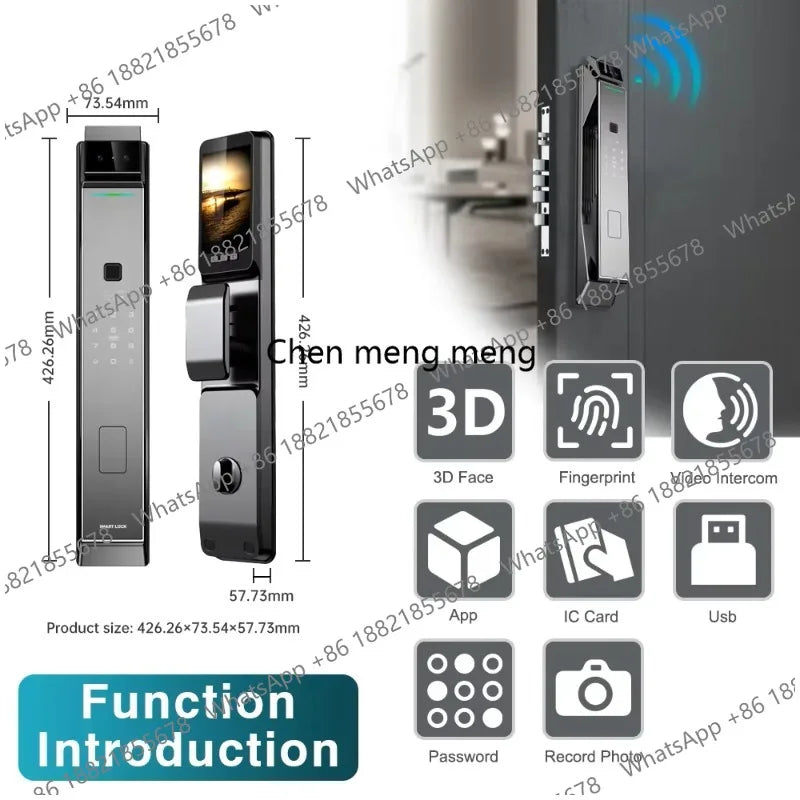 Fingerprint Smart Door Lock Face Recognition Fingerprint Lock With Camera Biometric Door Smart Digit Lock