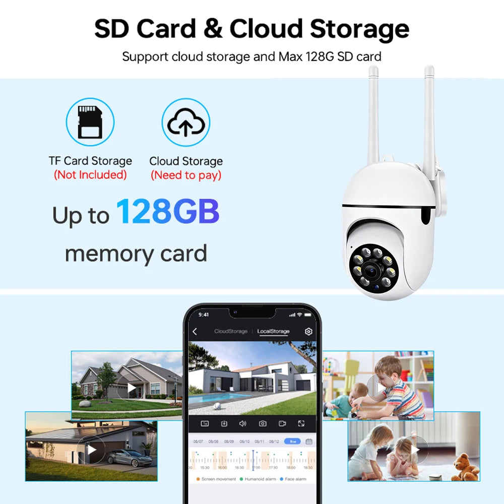 Cam720 5MP HD WiFi Surveillance Camera Home Color Night Auto Tracking Security IP Camera Indoor CCTV Surveillance Camera