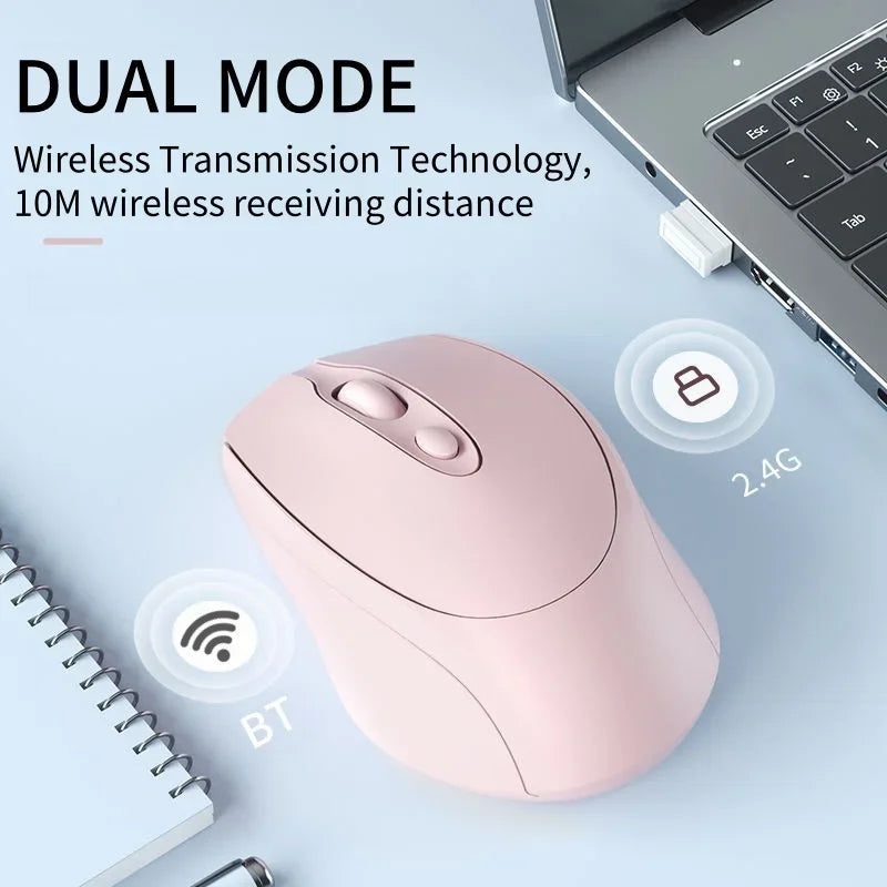 Rechargeable Wireless Computer Mouse 2.4G Bluetooth-Compatible Wireless Mouse USB Silent Gamer Mice For PC Laptop Macbook Tablet