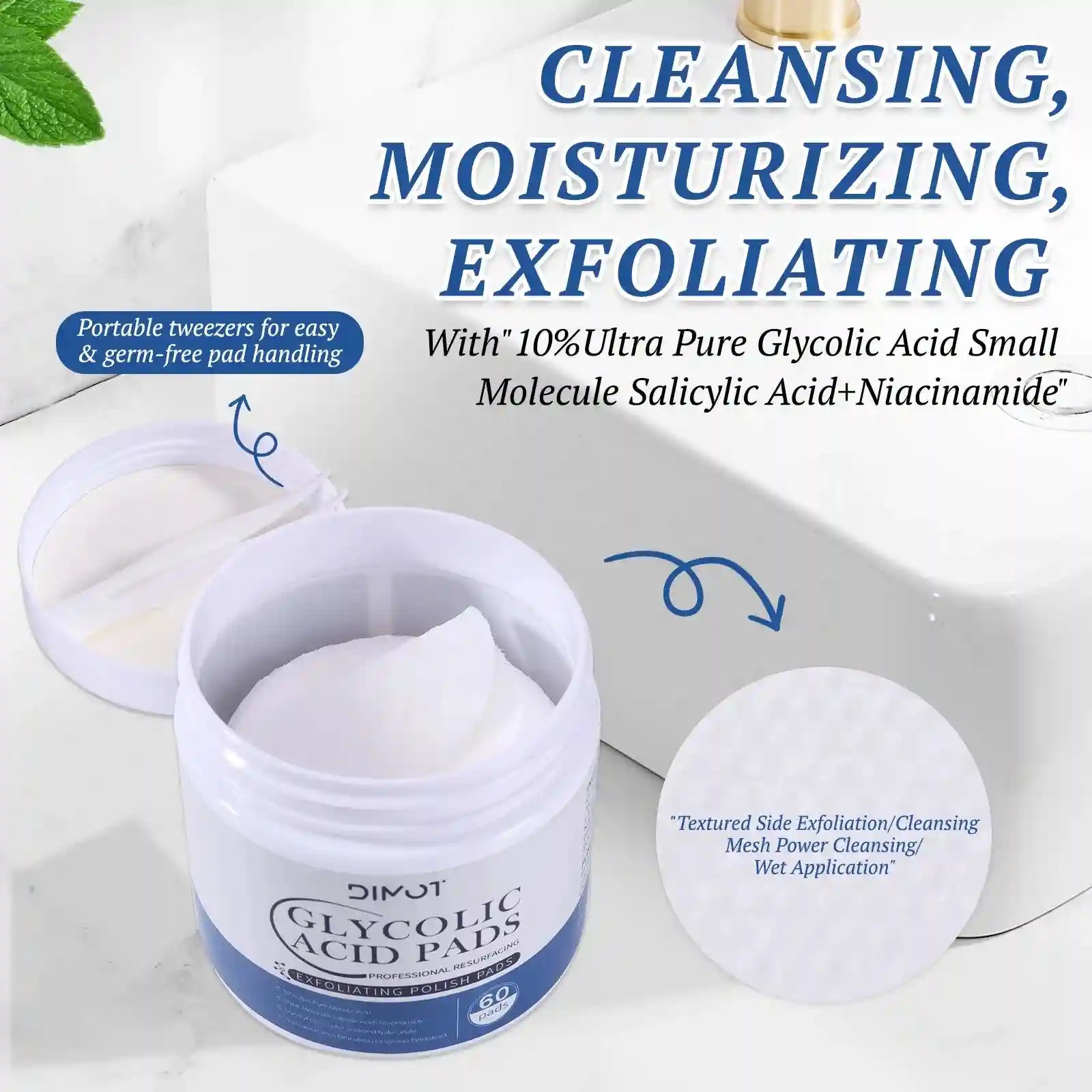 Tidesmit Black Facial Cleansing Pads - Exfoliating Face Scrub Kit Scrubs Treatments Tidesmit