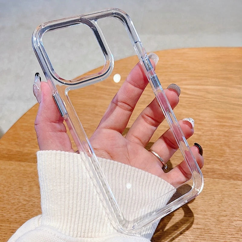 iPhone 16 Pro Max Shockproof Case | Clear Slim Fit Hard Cover Transparent B Tidesmit