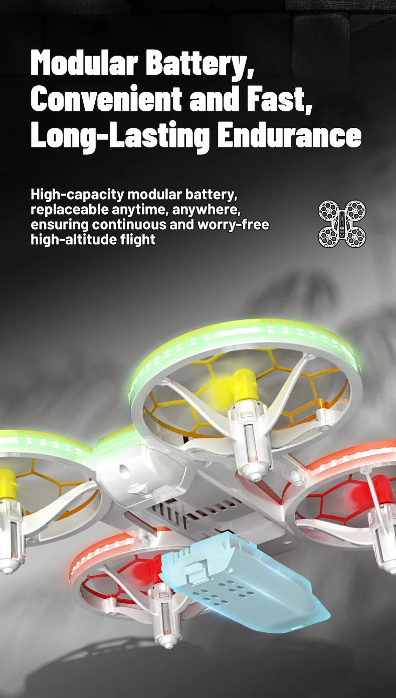 Mini RC Drone for Kids - UFO LED Beginner Drone with Obstacle Avoidance Tidesmit
