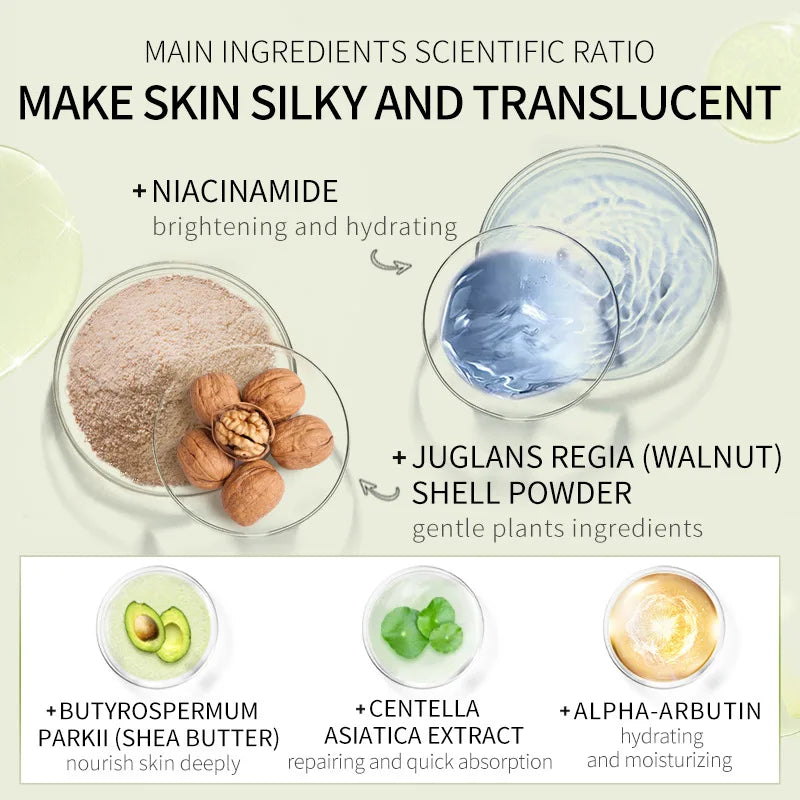 Shea Butter Body Scrub – Natural Exfoliating Skin Polish 100g Scrubs Treatments Tidesmit