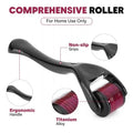 Derma Roller for Hair and Beard Growth - 540 Titanium Needles Massage Roller Tidesmit