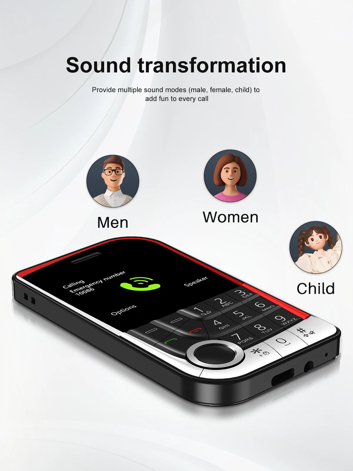 SERVO V10 Card Phone 2.01" Display 2G GSM Dual SIM Standby MP3/MP4 Magic Voice Speed Dial Torch Button Small Cellular Telephones