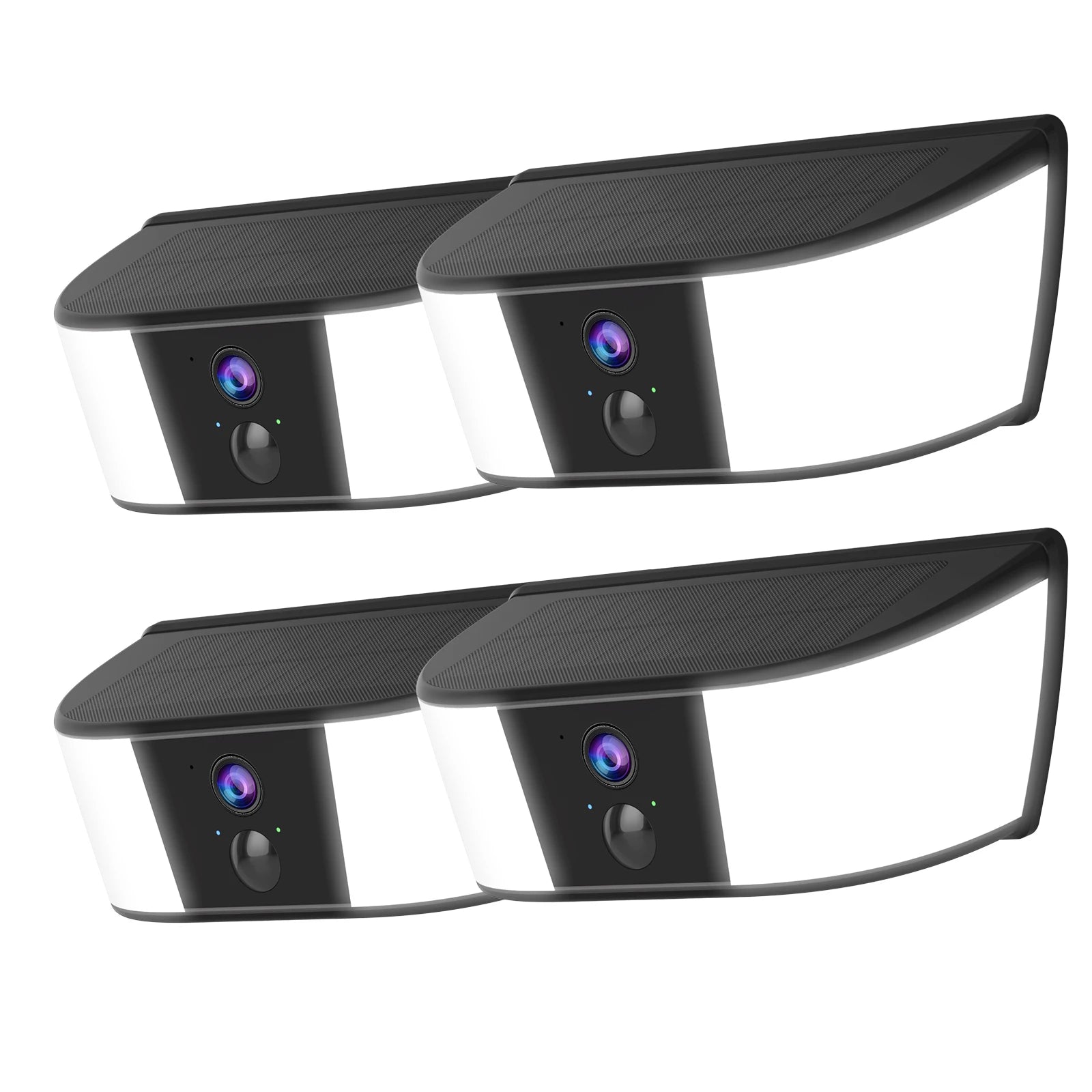 2K Solar Camera Wall Light Outdoor Surveillance Camera 5200mAh Battery Camera Color Night Vision Local Alarm Humanoid Detection