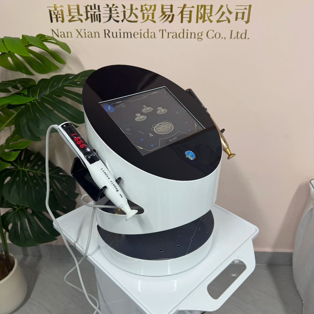 Professional 2-in-1 RF Ozone Gold Plasma Pen facial rejuvenation machine with touchscreen for salon skin therapy.