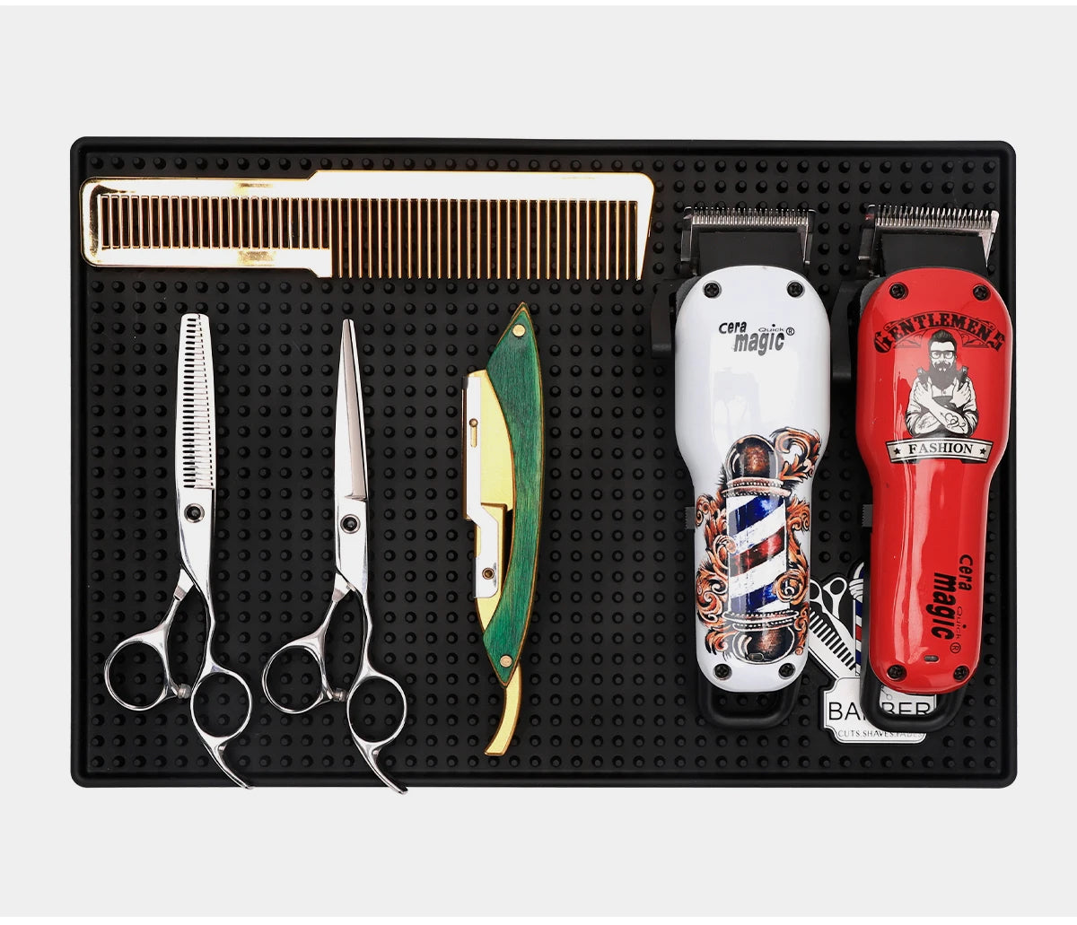 Barber Station Mat Non-Slip Pad for Professional Hair Tool Organization Massage Chairs Tidesmit