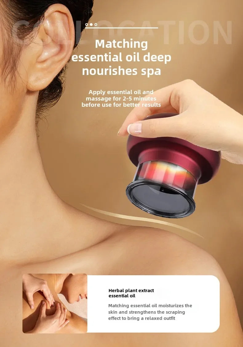 Electric Vacuum Cupping Massager for Back Pain Relief - 12 Gear Model Back Massage Instrument Tidesmit