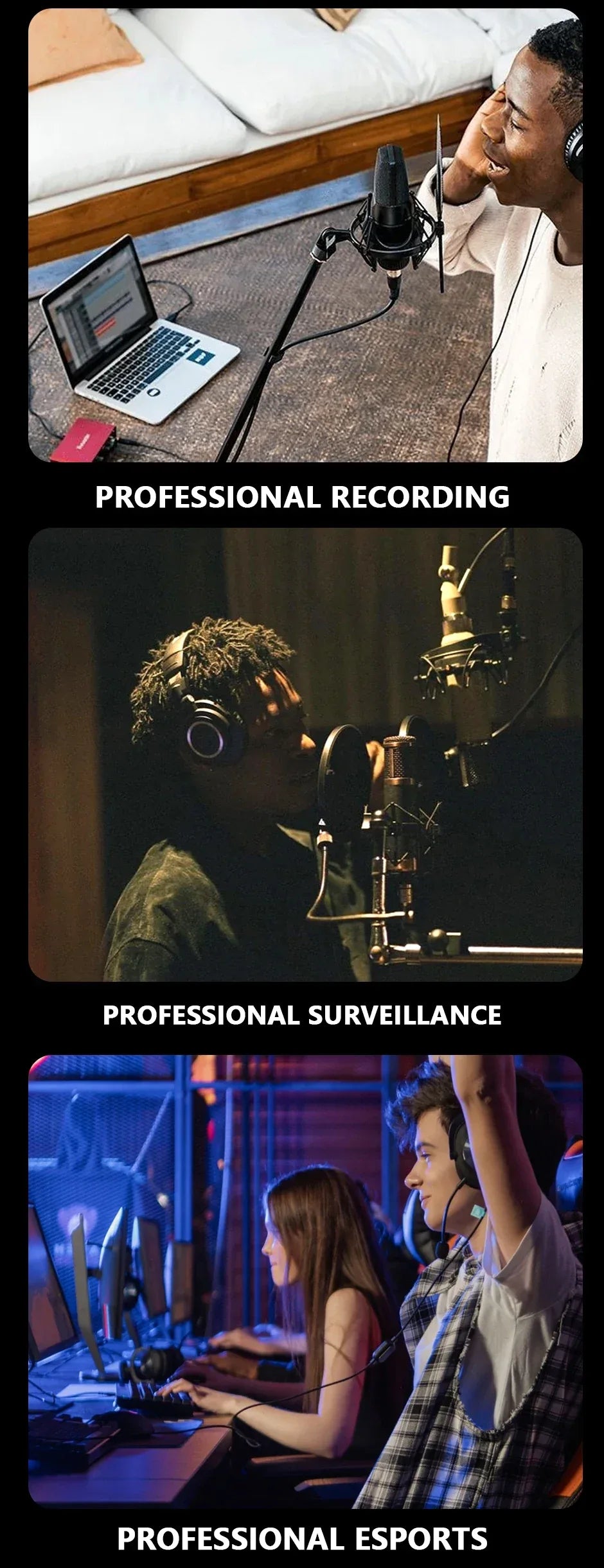Studio Monitor Headphones with 45mm Drivers by Tidesmit Tidesmit