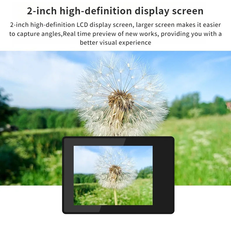 2.0" Action Camera Ultra HD 4K 30FPS WiFi Underwater Cameras Waterproof Helmet Bicycle Video Recording Cameras Outdoor Sport Cam