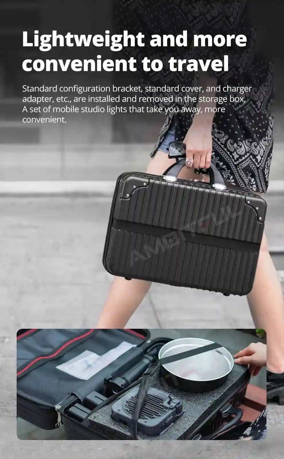 Bi-color LED Video Light: Portable Handheld Studio Lamp for Content Tidesmit