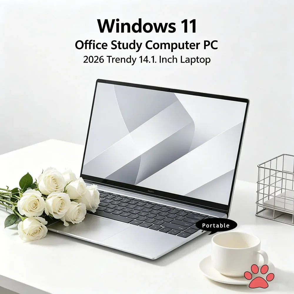 Chic 14.1 Inch Laptop Intel 4405U,120Hz FHD IPS Screen,32GB RAM 2TB SSD,5000mAh Battery Backlit Keyboard