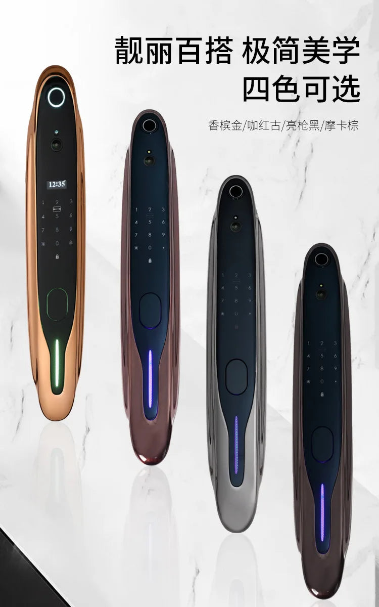 Video intercom smart, home anti-theft electronic door lock with surveillance camera password lock fully automatic