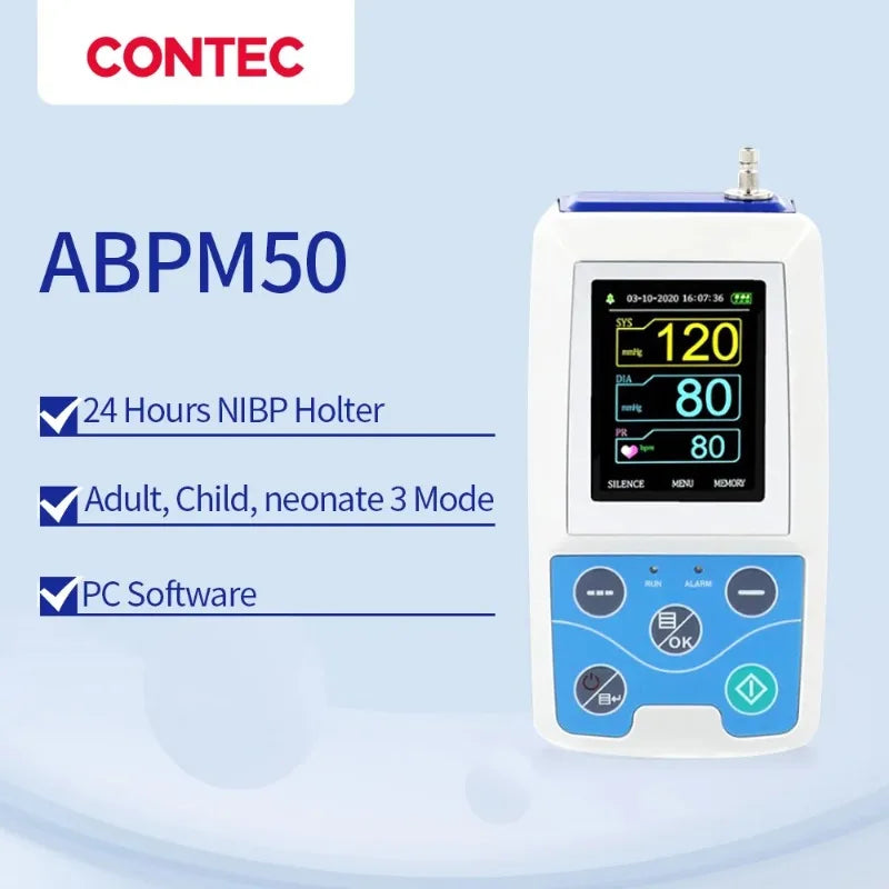 CONTEC ABPM50 24Hours Ambulatory Blood Pressure Monitor Holter ABPM Holter BP Monitor Free Software